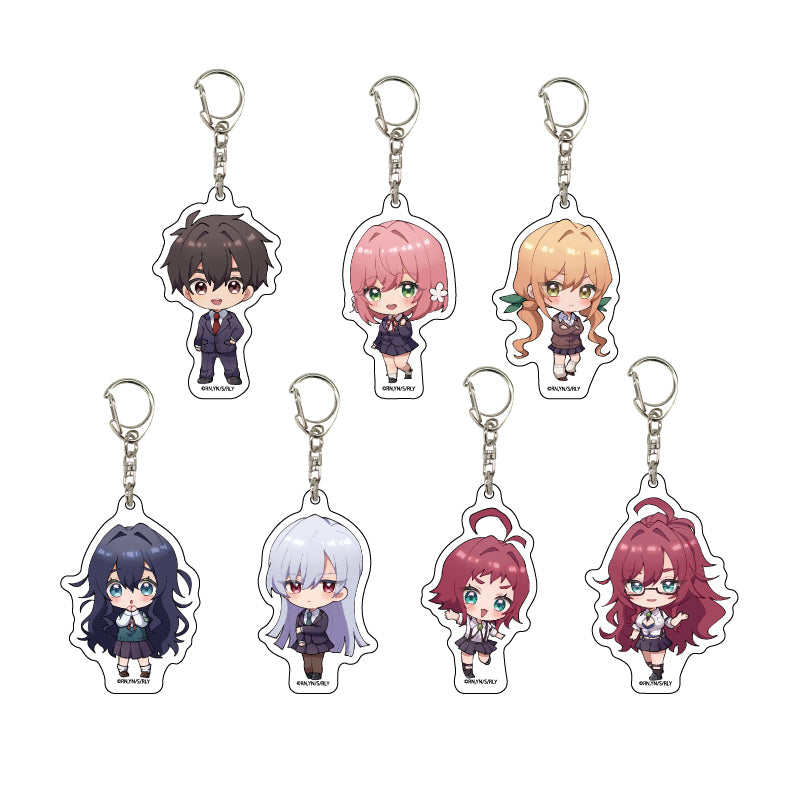 Acrylic Key Chain "The 100 Girlfriends Who Really, Really, Really, Really, Really Love You" 02 Mini Character Illustration