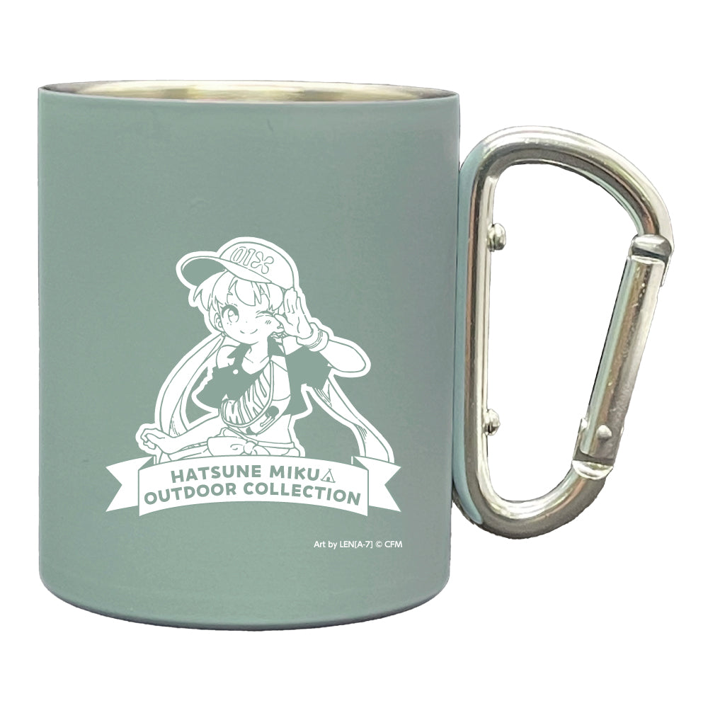 Hatsune Miku x AOZORAGEAR Hatsune Miku (GL) Stainless Steel Mug with Carabiner