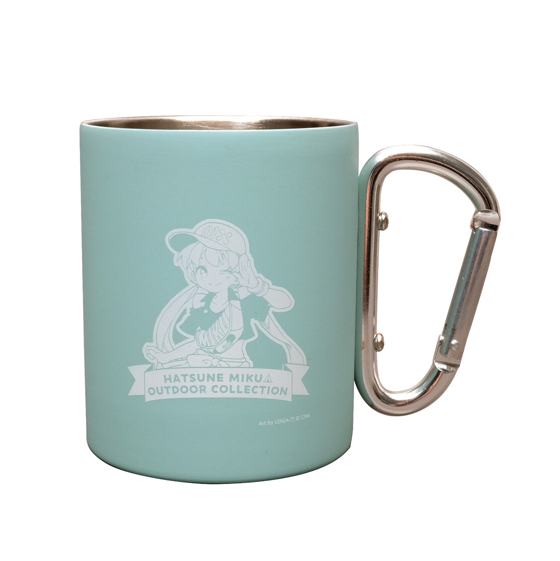 Hatsune Miku x AOZORAGEAR Hatsune Miku (GL) Stainless Steel Mug with Carabiner
