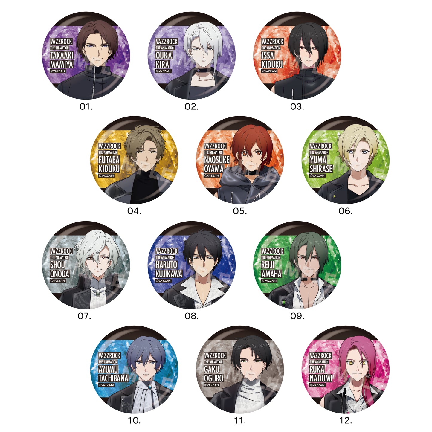 "Vazzrock The Animation" Metallic Can Badge 01 Vol. 1