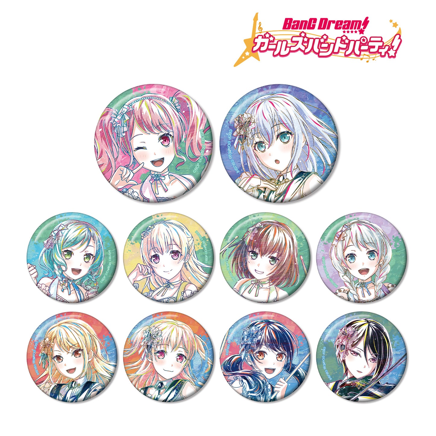 "BanG Dream! Girls Band Party!" Trading Ani-Art Vol. 5 Can Badge Ver. C
