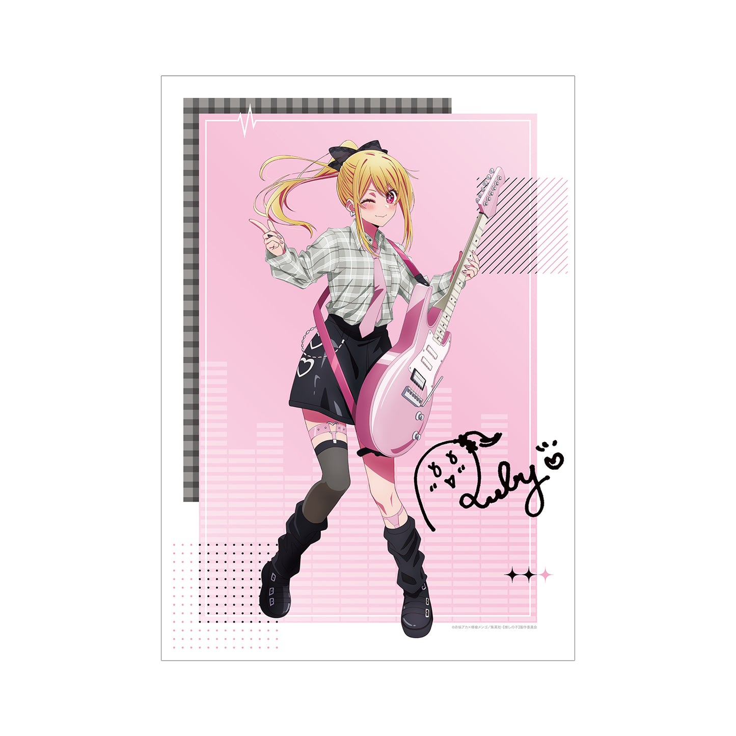 "Oshi no Ko" Original Illustration Ruby Rock Band Ver. A3 Matted Poster