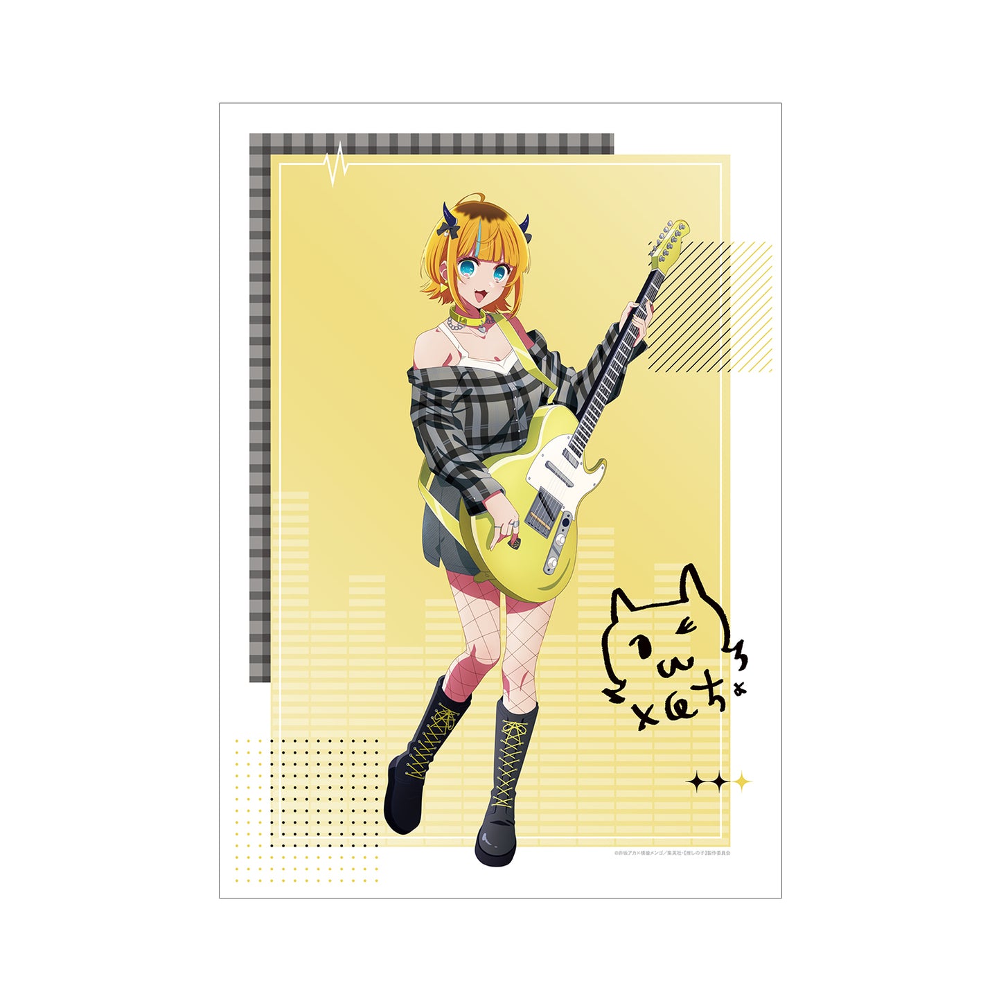 "Oshi no Ko" Original Illustration Ruby Rock Band Ver. A3 Matted Poster
