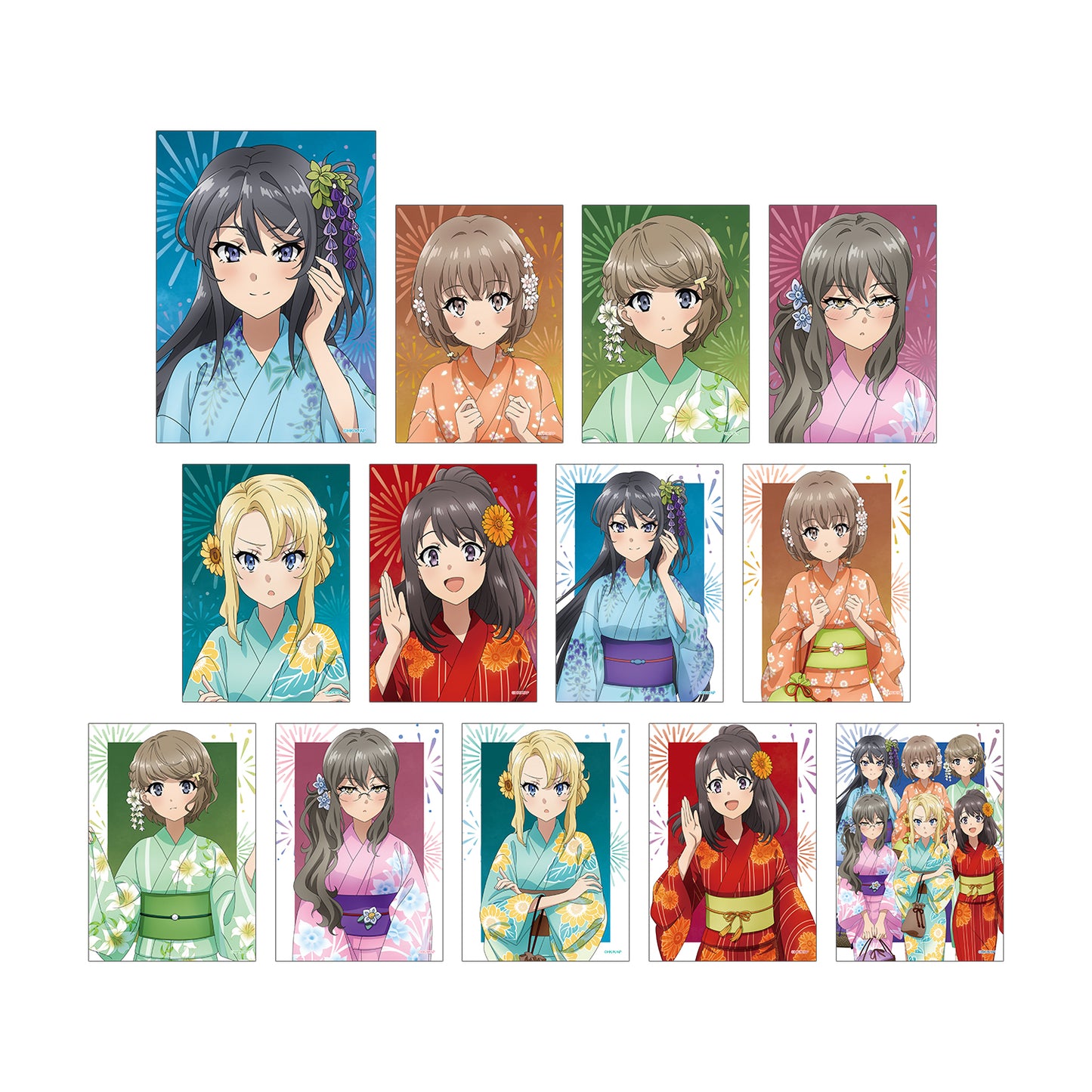 "Seishun Buta Yaro wa Odekake Sister no Yume wo Minai" Original Illustration Yukata Ver. Trading Bromide