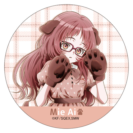 "The Girl I Like Forgot Her Glasses" Original Illustration Can Badge Mie Ai Ver. A