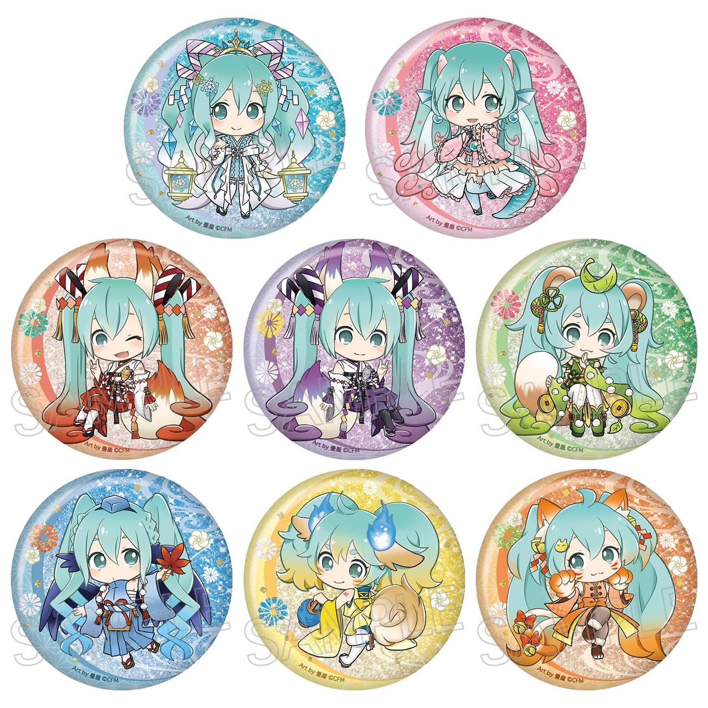 Hatsune Miku Hyakki Yakou Kirakira Can Badge