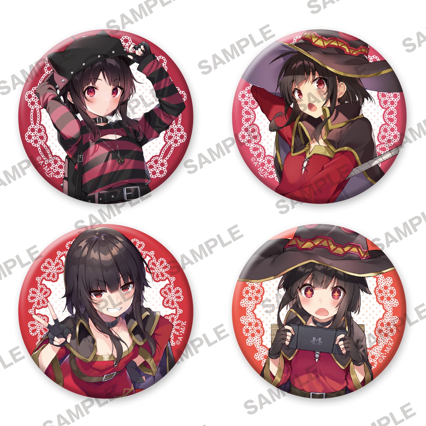 "Kono Subarashii Sekai ni Shukufuku wo!" Birthday Celebration 2023 Can Badge 4 Set Megumin