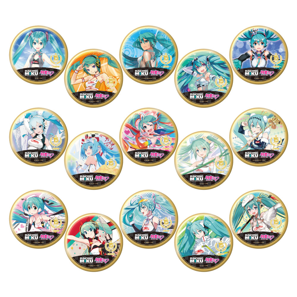 Hatsune Miku GT Project 15th Anniversary Trading Big Metallic Can Badge