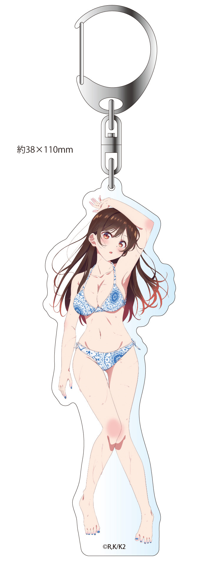 "Rent-A-Girlfriend" 2nd Season Original Illustration Big Acrylic Key Chain Swimsuit Ver.