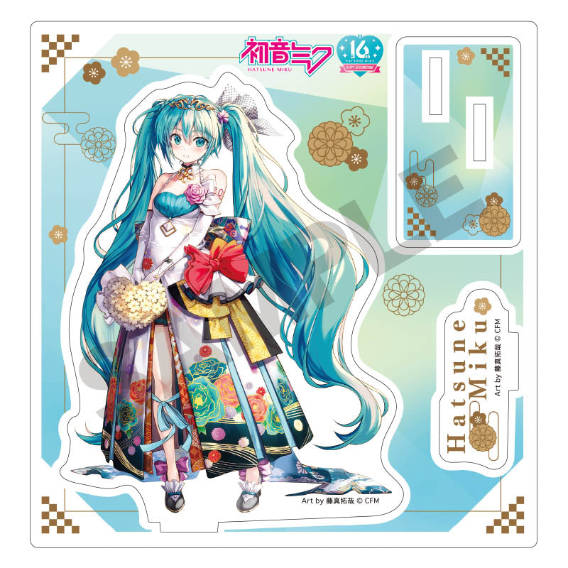 Hatsune Miku Birthday Goods - Acrylic Stand and Can Badge