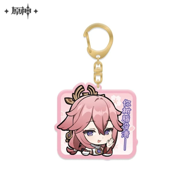 Genshin Impact Emoji Acrylic Pendant