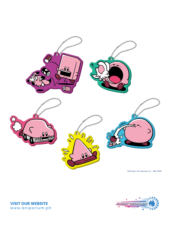 Kirby's Dream Land" Kirby's Comic Panic Rubber Key Chain Mouthful Mode
