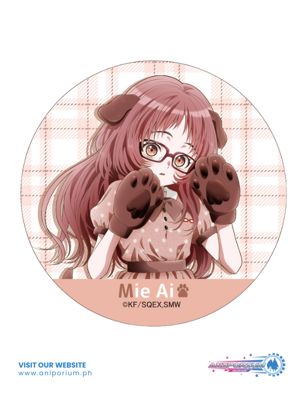 "The Girl I Like Forgot Her Glasses" Original Illustration Can Badge Mie Ai Ver. A