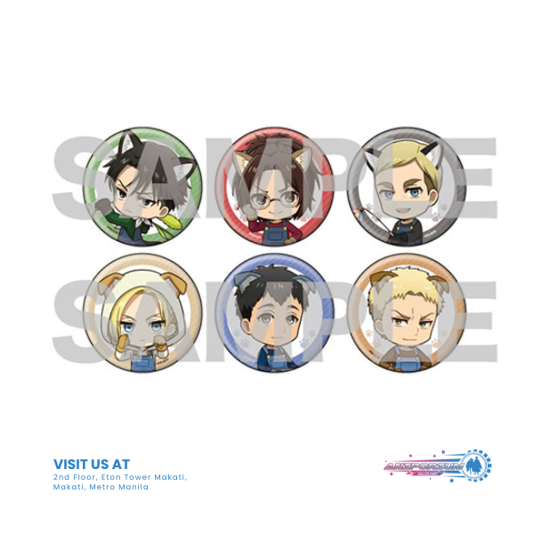 Can Badge "Attack on Titan" 51 Cat Ver. (Mini Character Illustration)