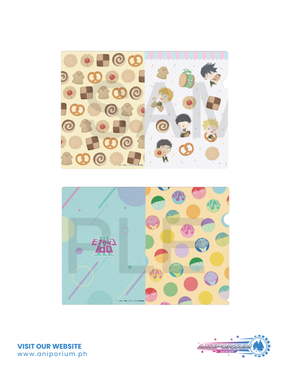 "Mob Psycho 100 III" Fuwaponi Series Clear File 2 Set