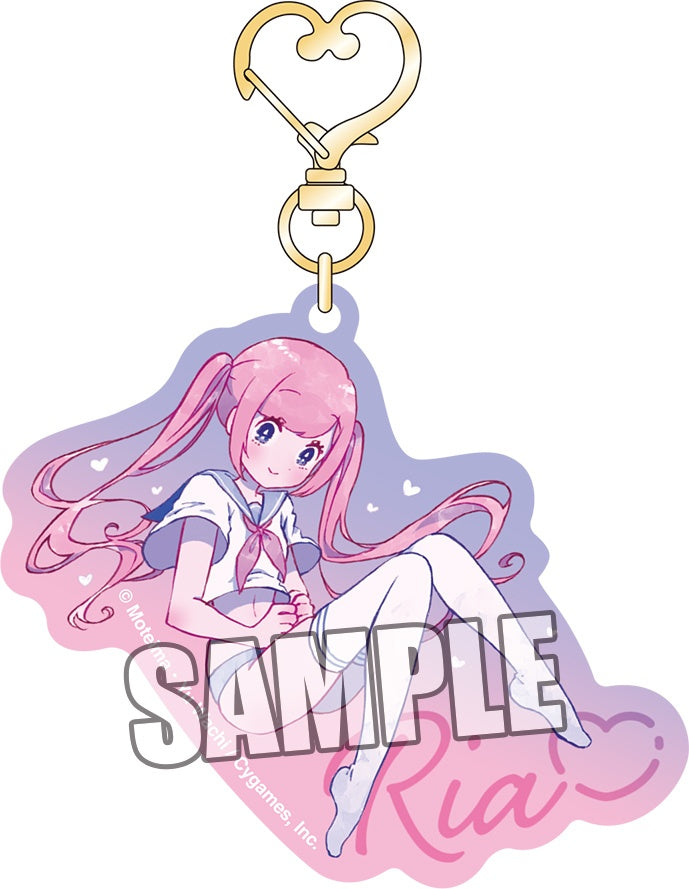 "Tokyo Midnight Girl" Heart Swivel Snap Hook Acrylic Key Chain