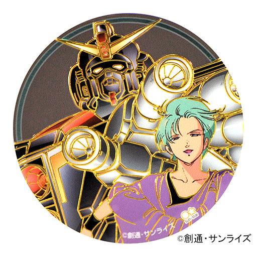 "Mobile Suit Zeta Gundam" Engraving Metal Art Sticker Four & Psycho Gundam