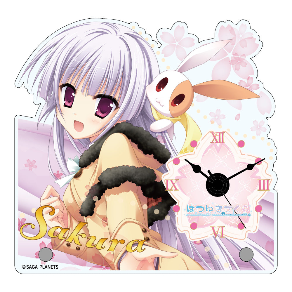 Hatsuyuki Sakura" Table Clock Tamaki Sakura