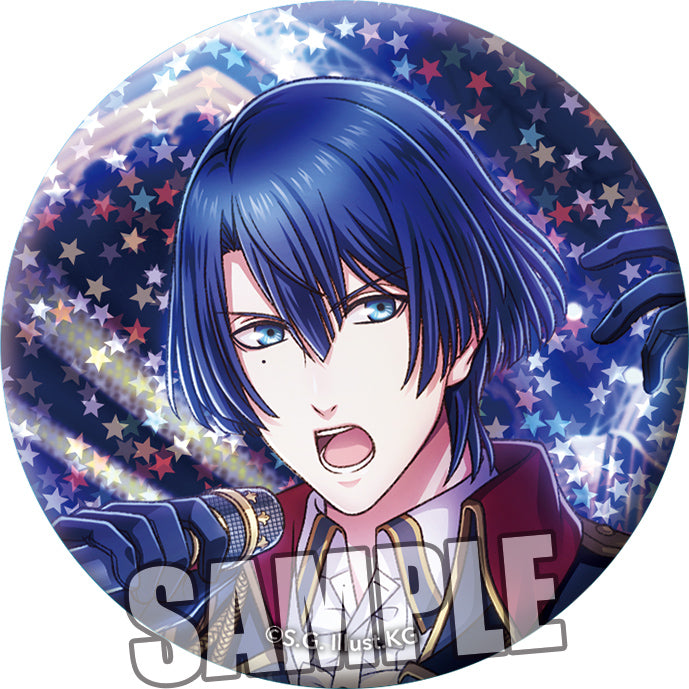 "Uta no Prince-sama Shining Live" Trading Star Hologram Can Badge White Flames, Black Storms Another Shot Ver.