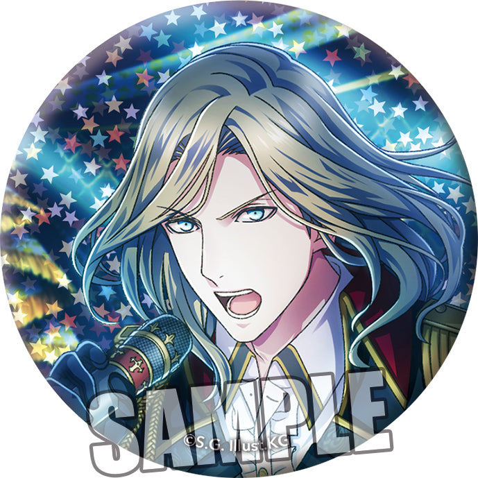 "Uta no Prince-sama Shining Live" Trading Star Hologram Can Badge White Flames, Black Storms Another Shot Ver.