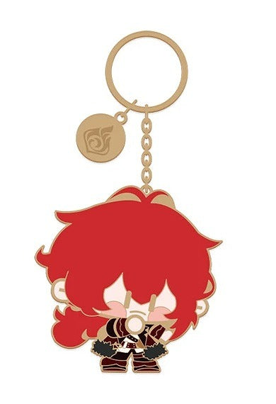 Genshin Impact Metal Chibi Keychain