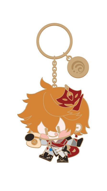 Genshin Impact Metal Chibi Keychain