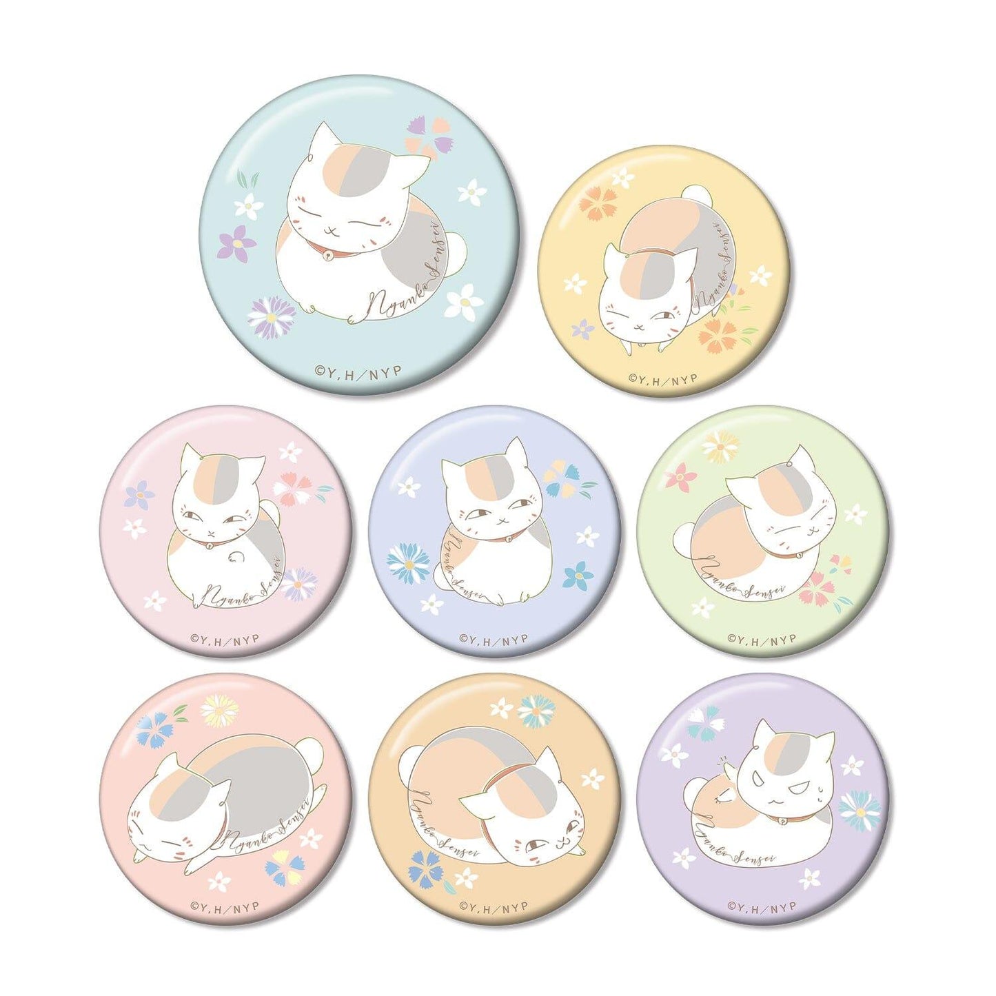 "Natsume Yujinchou" Trading Nyanko-sensei Lette-graph Can Badge - Aniporium