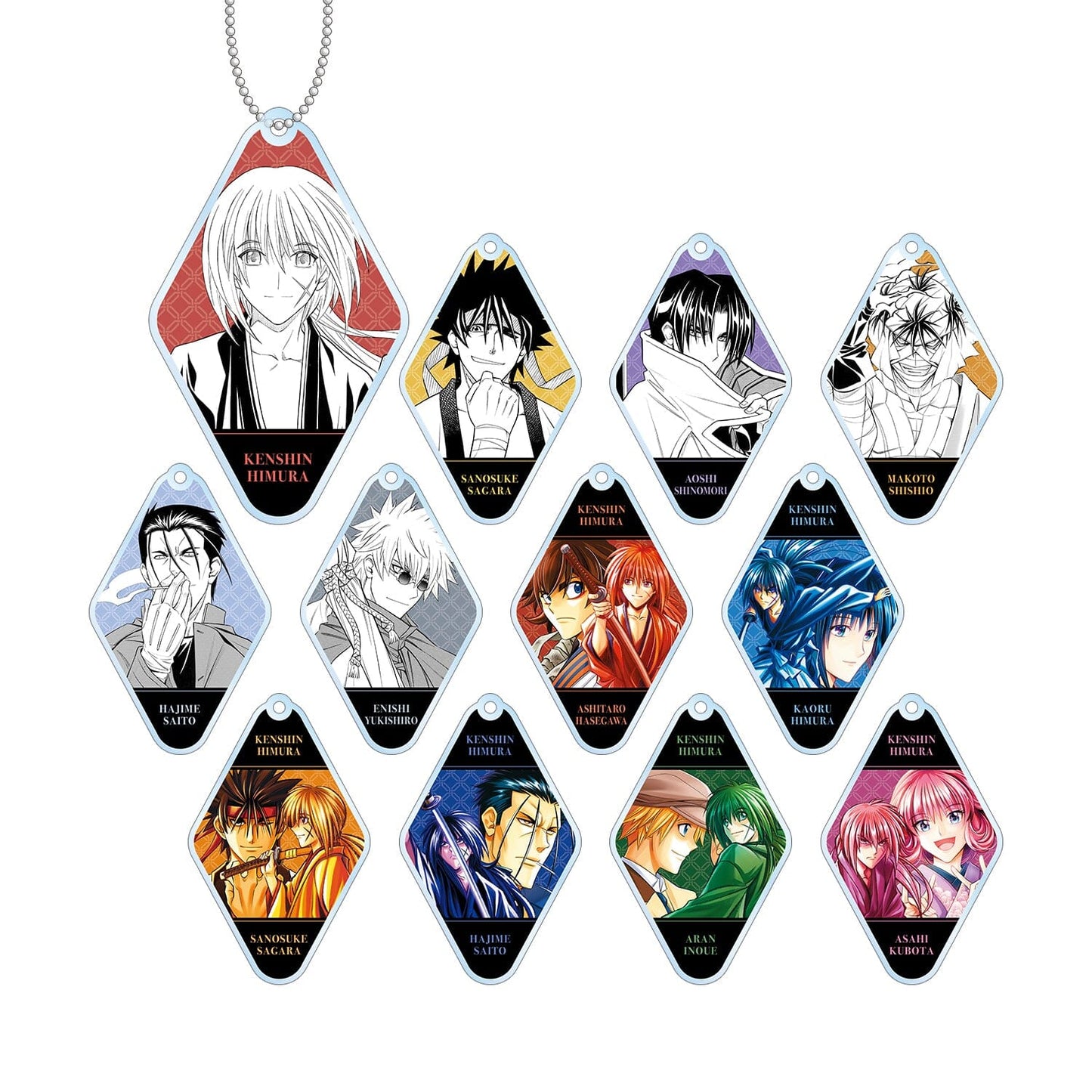 "Rurouni Kenshin: Meiji Swordsman Romantic Story" Trading Cover Illustration Acrylic Key Chain Collectibles armabianca