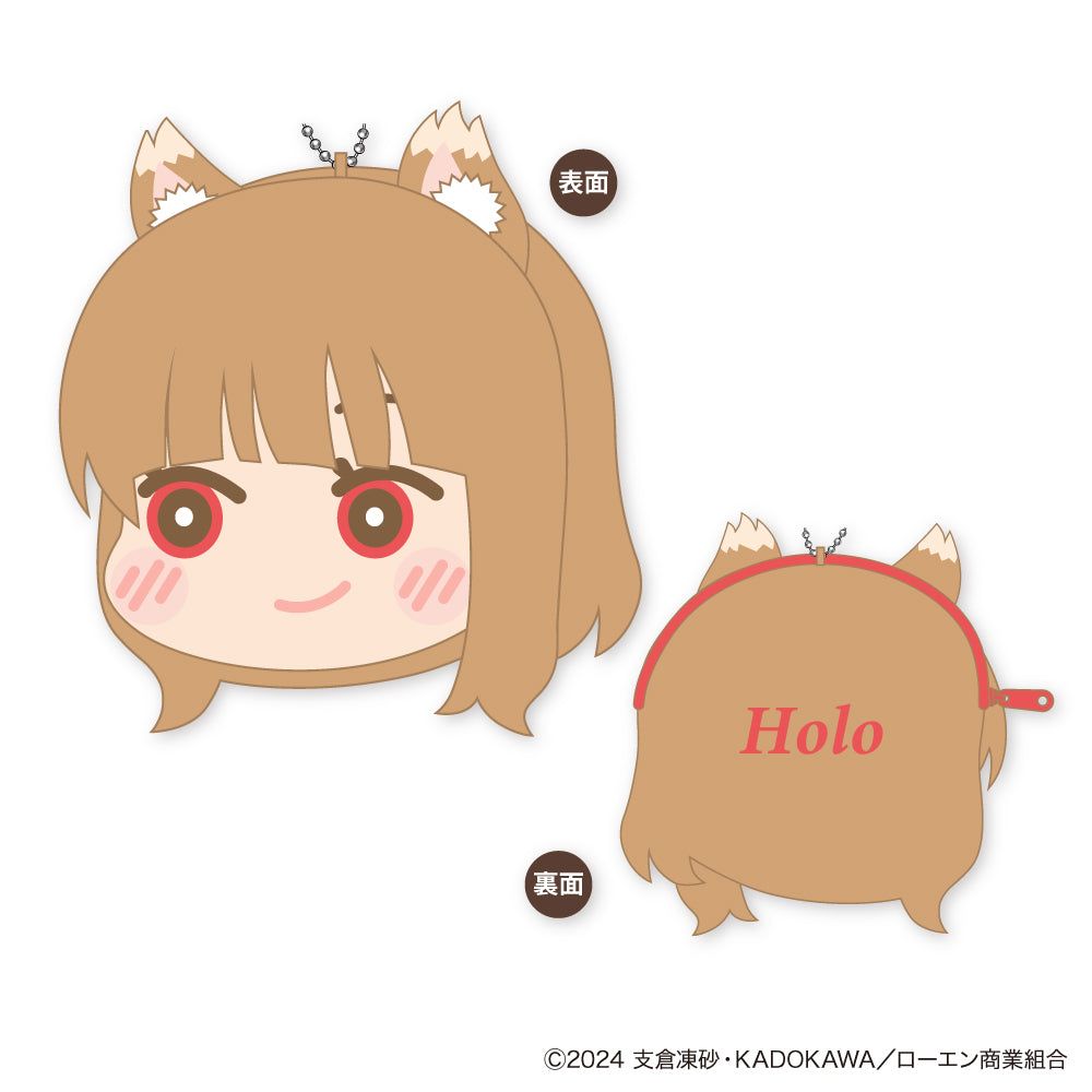 "Spice and Wolf" Mofumofu Face Coin Case A Holo Smile