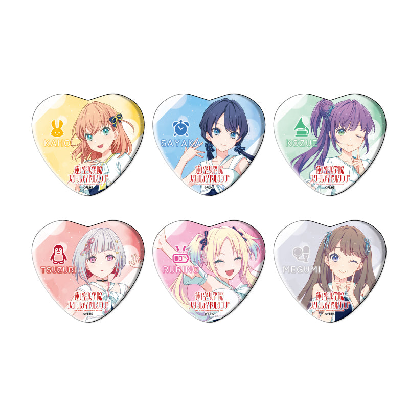 Heart Can Badge "Love Live! Hasu no Sora Jogakuin School Idol Club" 01 Official Illustration