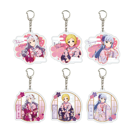 Acrylic Key Chain "The Idolmaster Million Live!" 05 Cherry Blossom Kimono Ver. (Original Illustration)