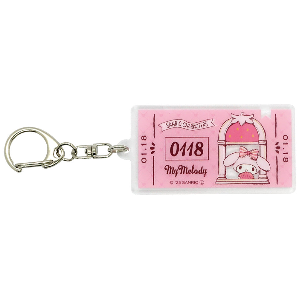 Sanrio Characters Ticket Style Key Chain