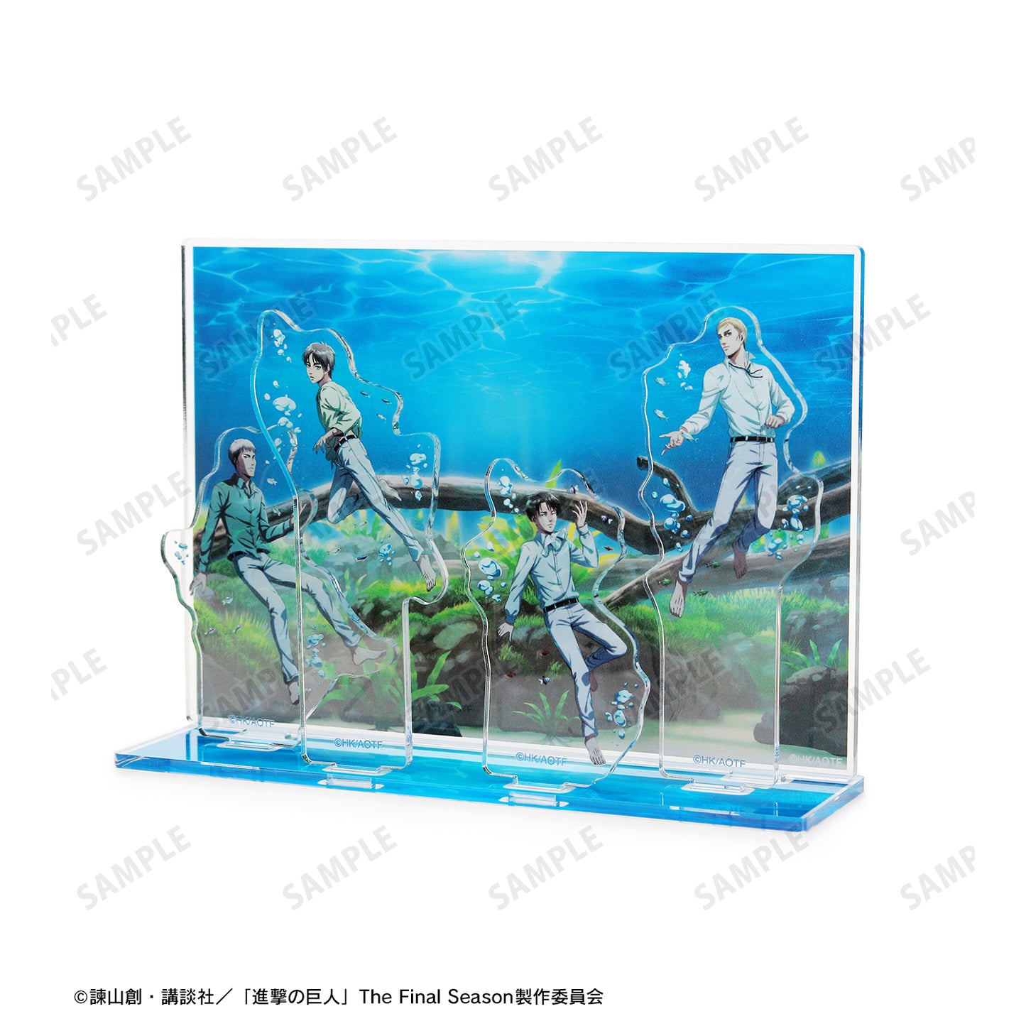 "Attack on Titan" Original Illustration Group Floating Underwater Ver. Acrylic Diorama