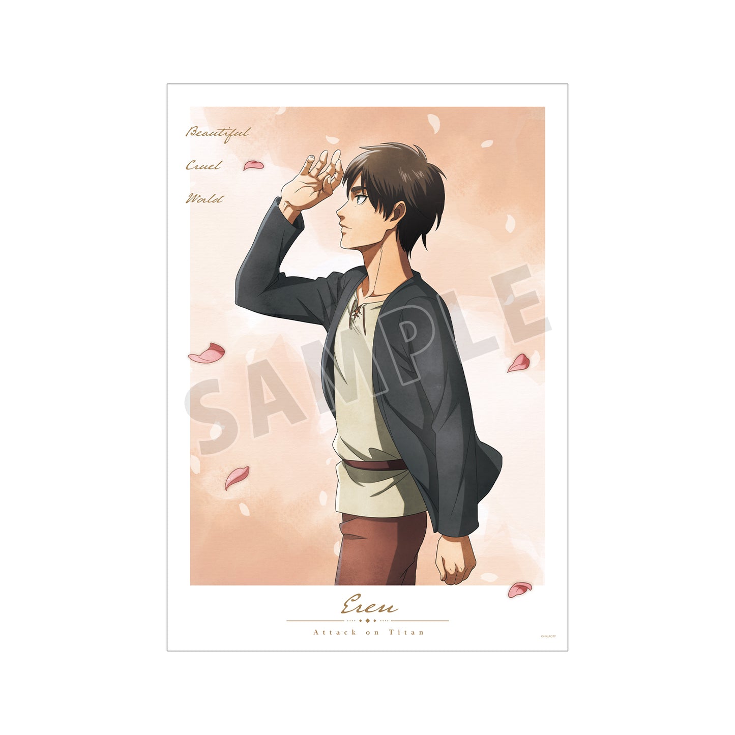 "Attack on Titan" Original Illustration Watercolor Style Ver. A3 Matted Poster