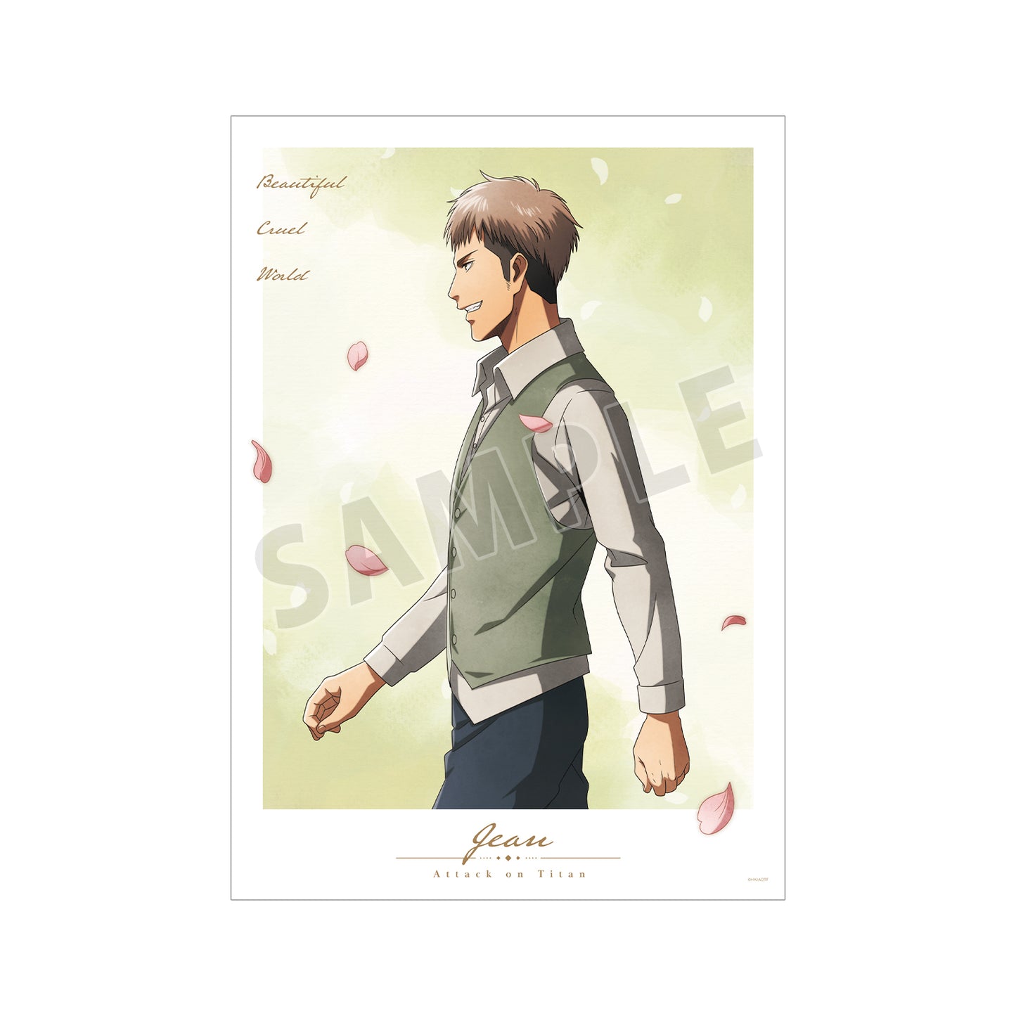 "Attack on Titan" Original Illustration Watercolor Style Ver. A3 Matted Poster