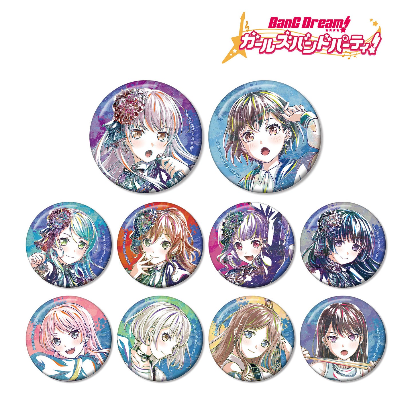 "BanG Dream! Girls Band Party!" Trading Ani-Art Vol. 5 Can Badge Ver. D