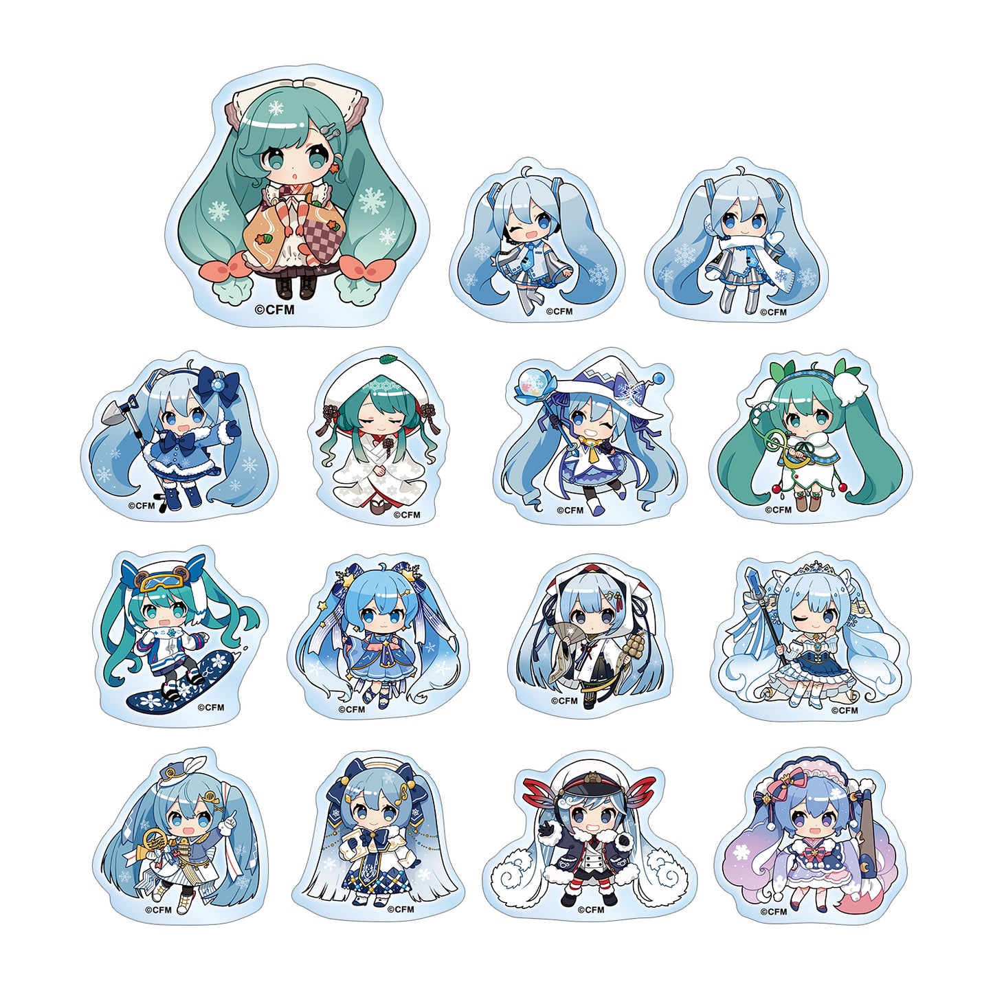 SNOW MIKU 2024 Trading Snow Miku Art by Binchou Maguro Acrylic Sticker