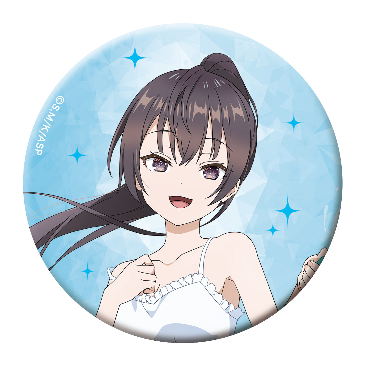 "Alya Sometimes Hides Her Feelings in Russian" Glitter Can Badges