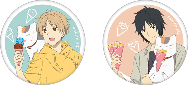 "Natsume Yujincho" Can Badge Set Natsume Takashi & Tanuma Kaname