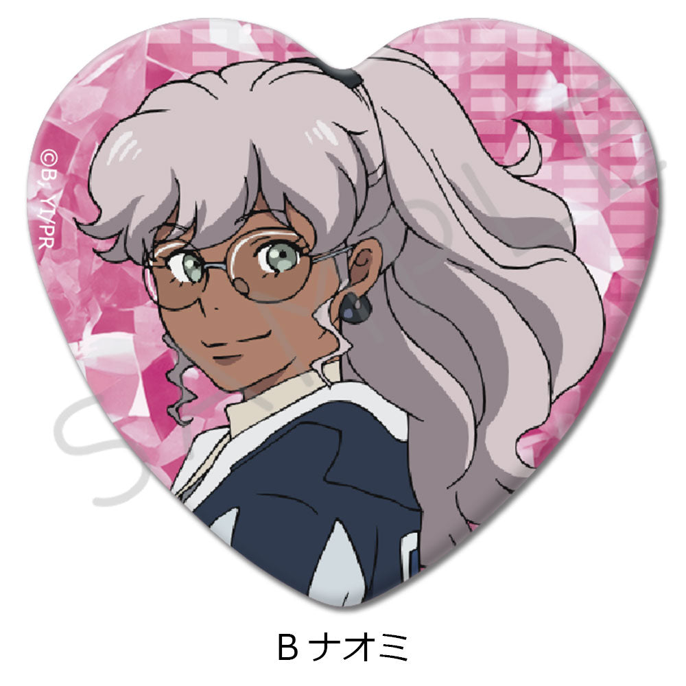 "Metallic Rouge" Heart Can Badge