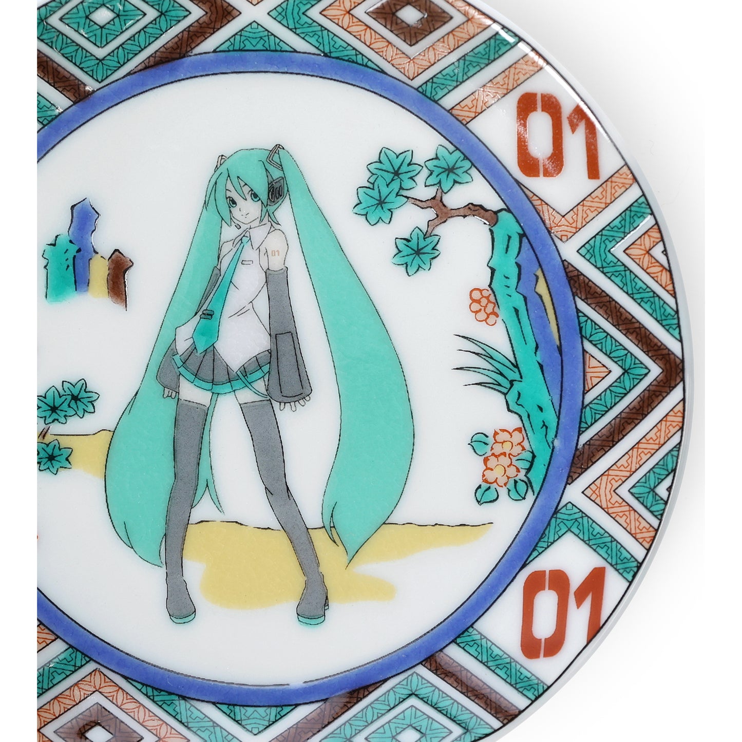 Hatsune Miku Hatsune Miku & Sakura Miku Kutani Ware Small Dish 2 Set