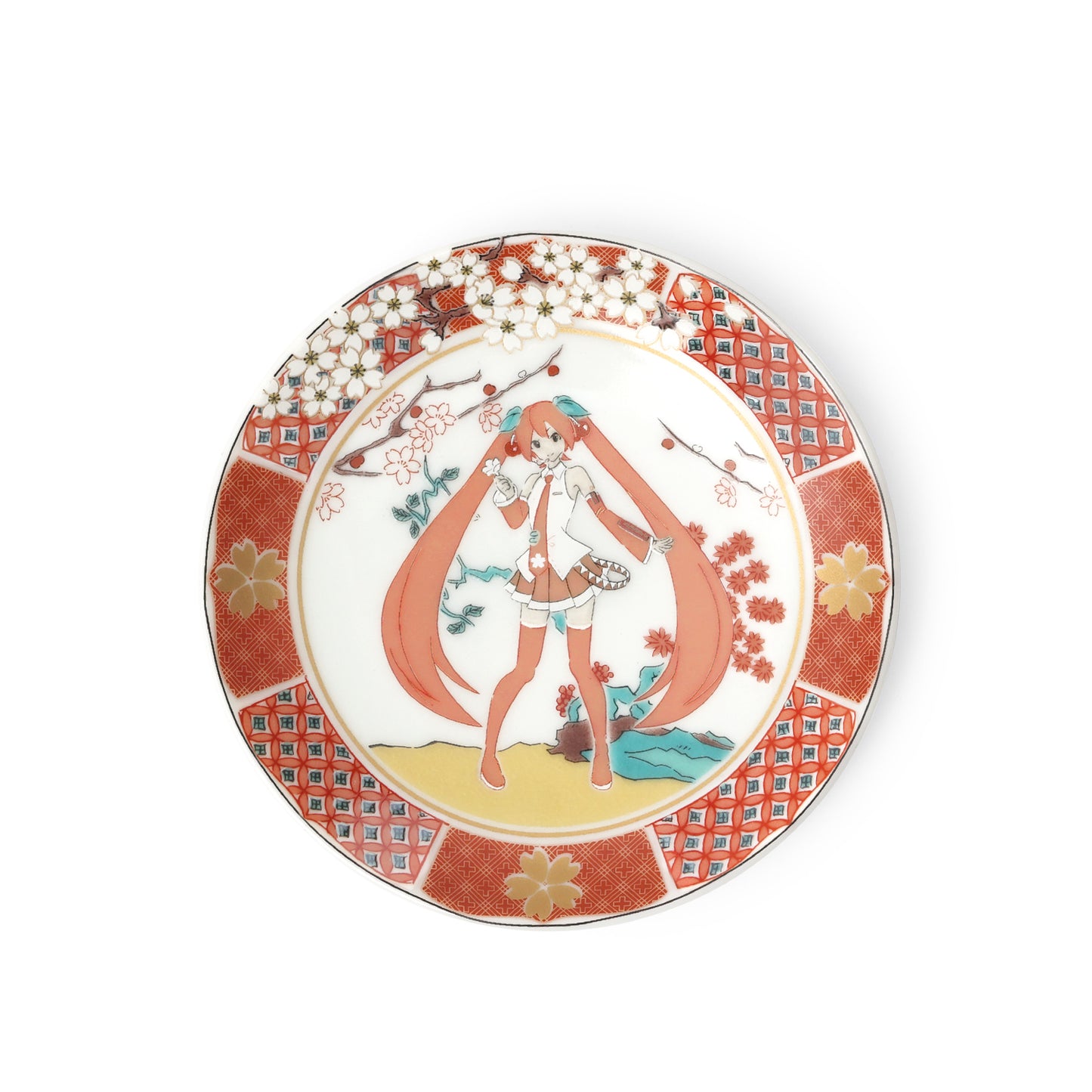 Hatsune Miku Hatsune Miku & Sakura Miku Kutani Ware Small Dish 2 Set