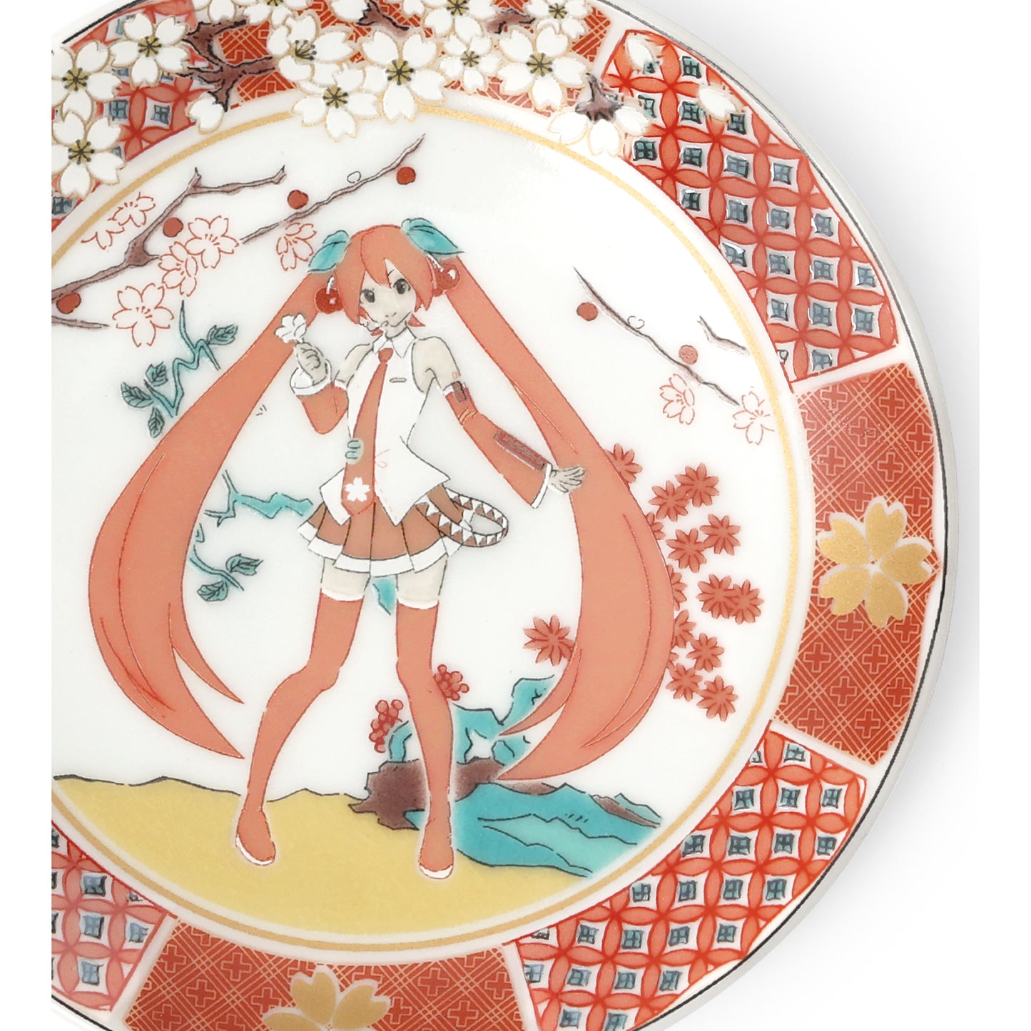 Hatsune Miku Hatsune Miku & Sakura Miku Kutani Ware Small Dish 2 Set