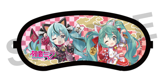 Hatsune Miku x Maneki-neko Neglect Caution by Off Guard Eye Mask Art by Rassu