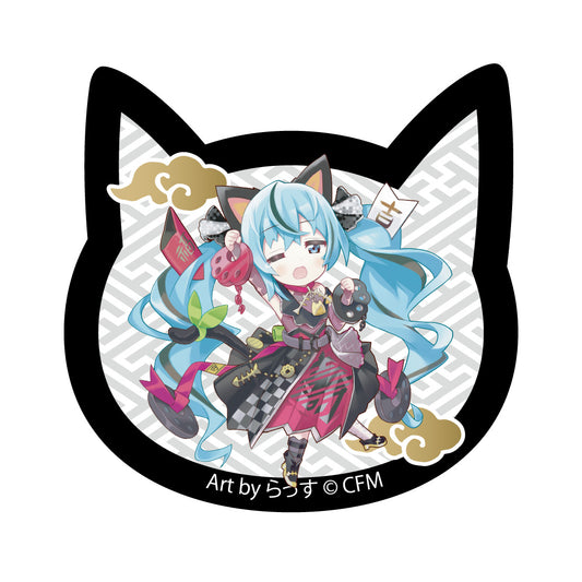 Hatsune Miku x Maneki-neko Cat Type Acrylic Magnet Art by Rassu