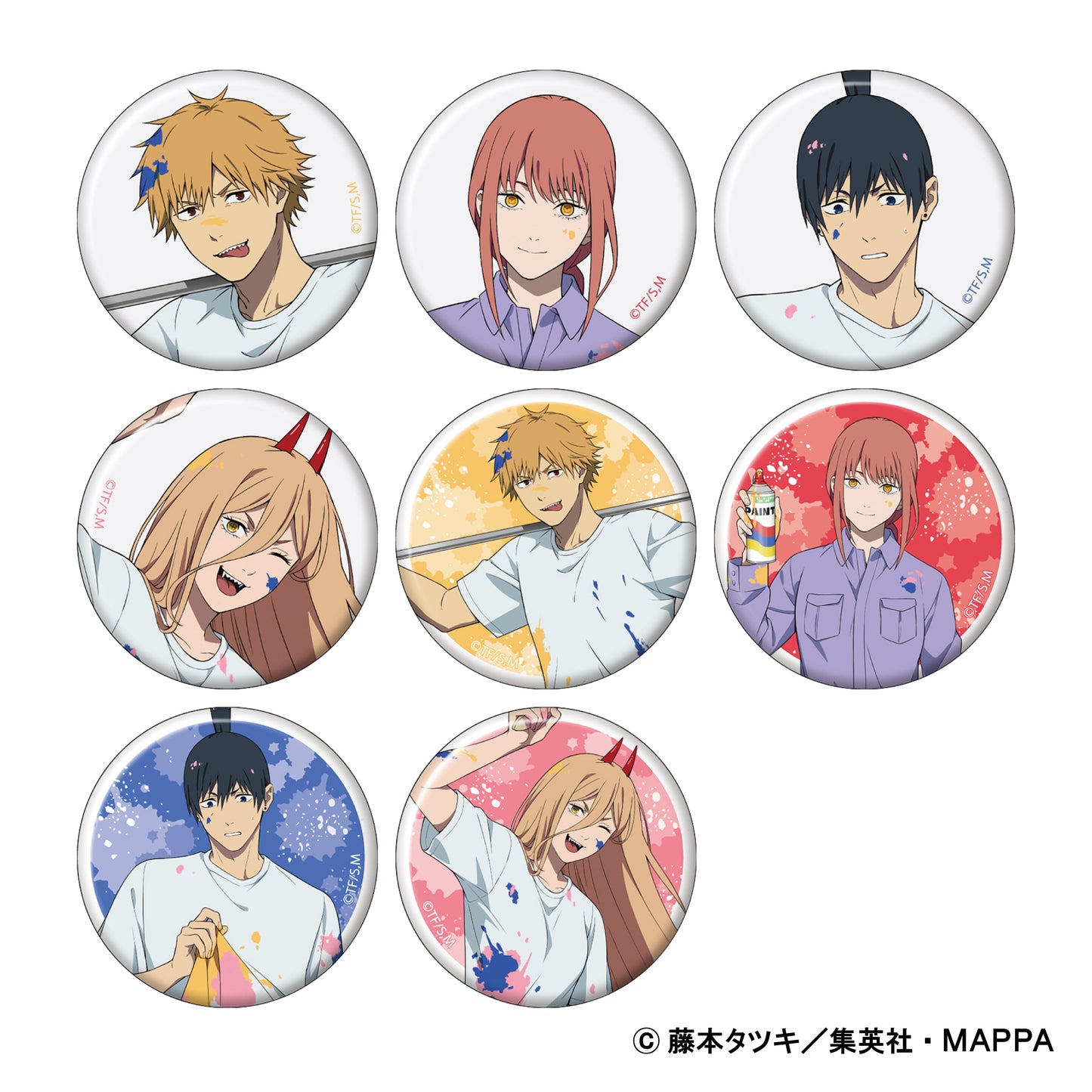 "Chainsaw Man" Chara Badge Collection