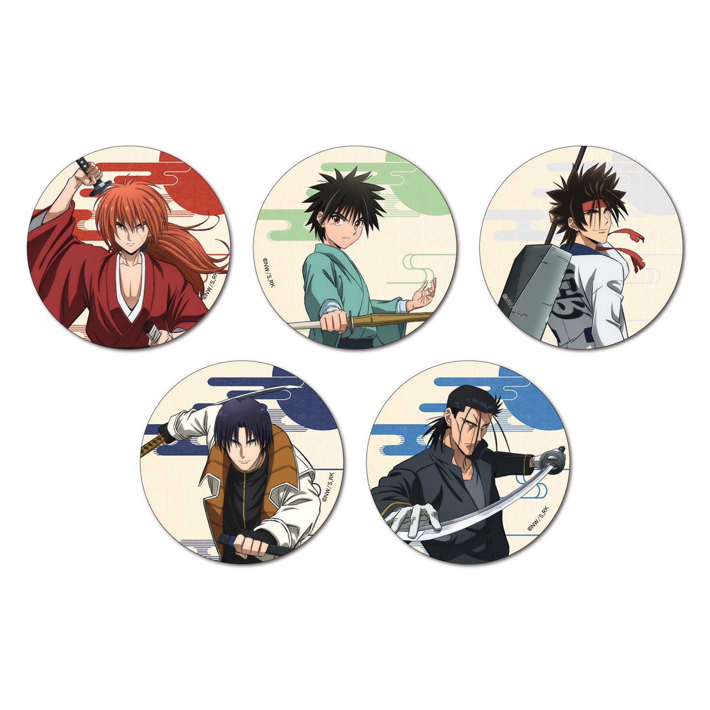 "Rurouni Kenshin: Meiji Swordsman Romantic Story" Chara Badge Collection