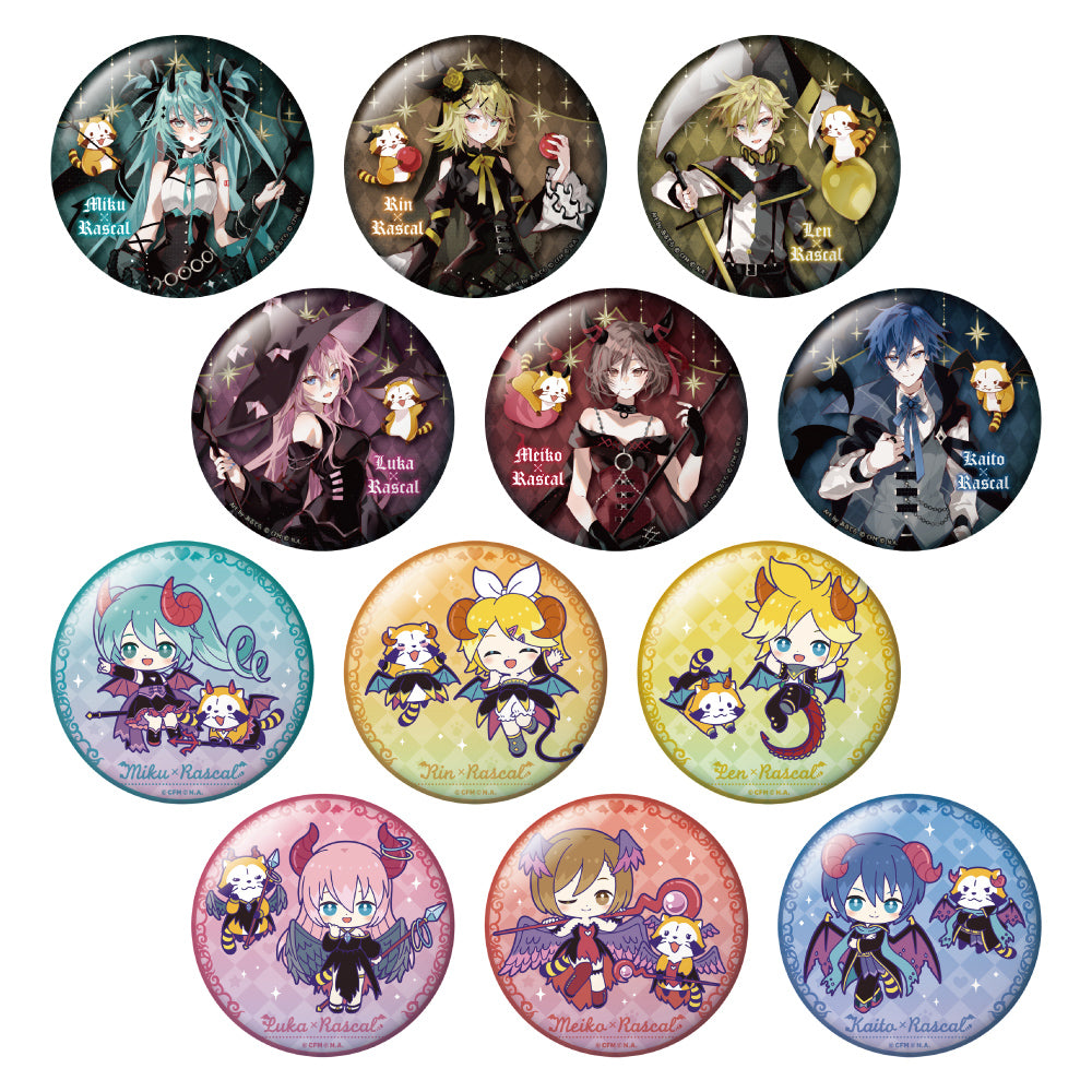 Hatsune Miku x "Rascal the Raccoon" 2023 Large Can Badge Collection