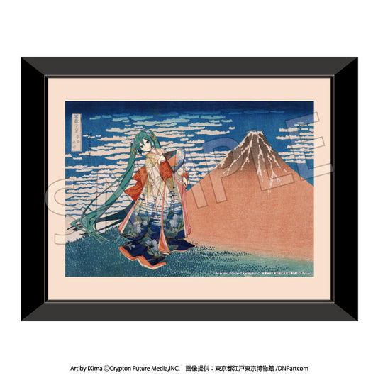 Hokusai Katsushika x Hatsune Miku Replicate Genga Thirty-six Views of Mount Fuji