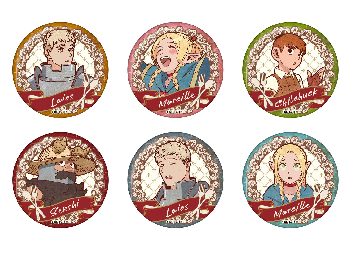 "Delicious in Dungeon" Vintage Series Can Badge